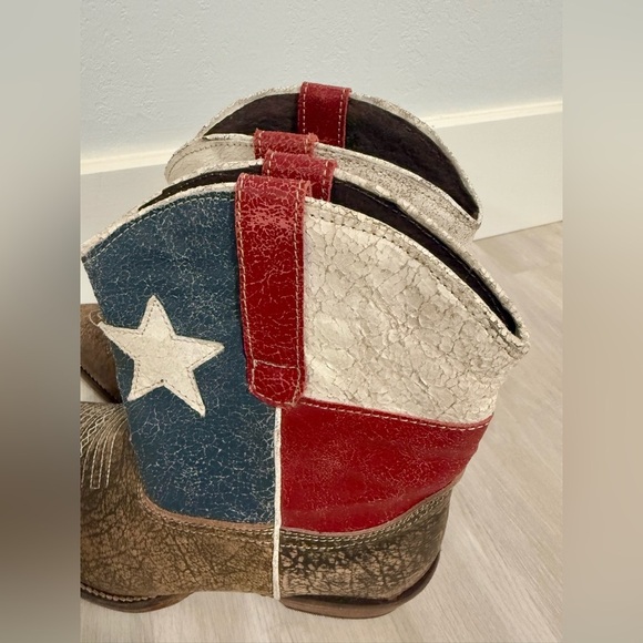 Roper Texas flag short leather boots size 8.5 - Picture 6 of 10